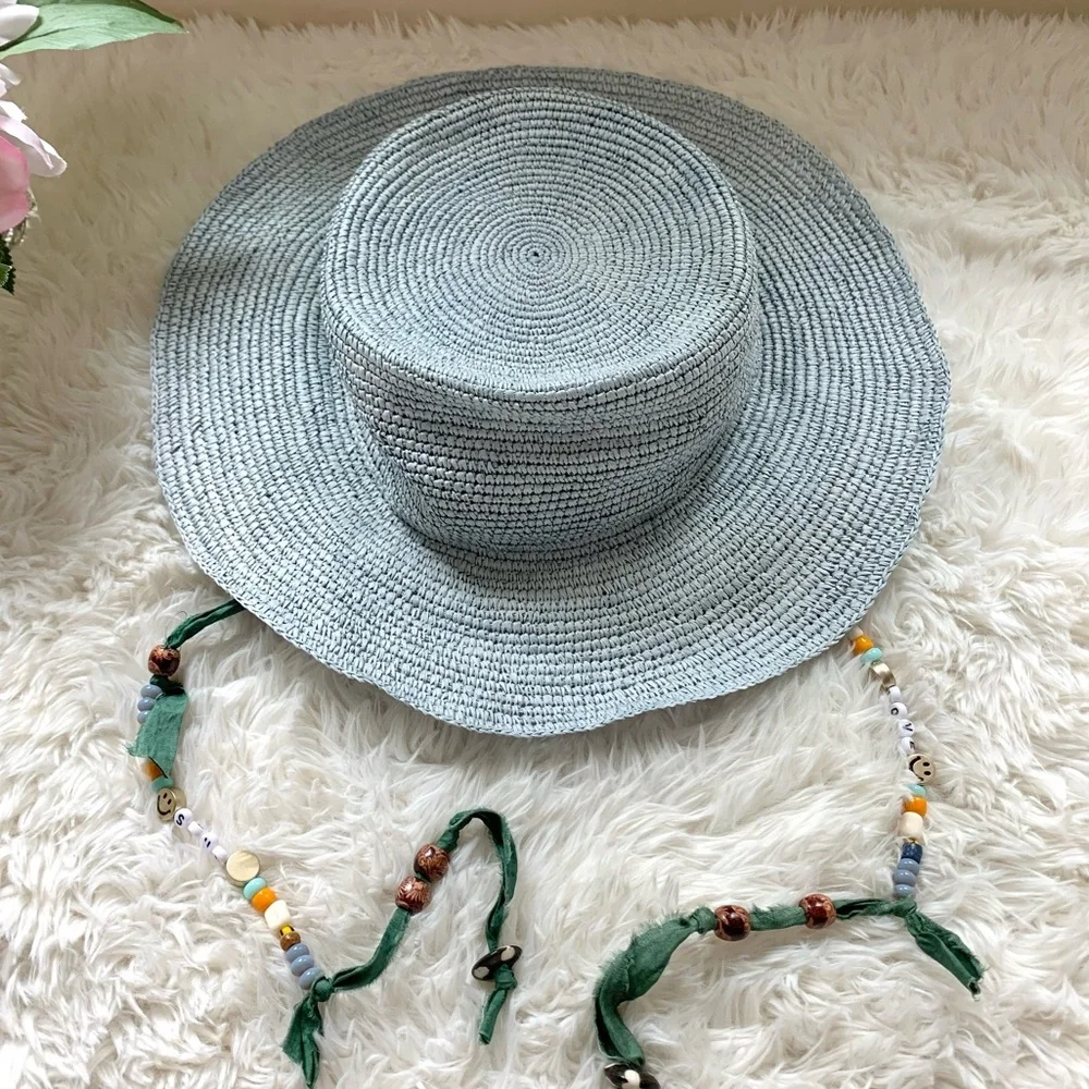 NEW Anthropologie Modern Monarchie Rio Beaded Bucket Hat NWOT - Picture 6 of 16